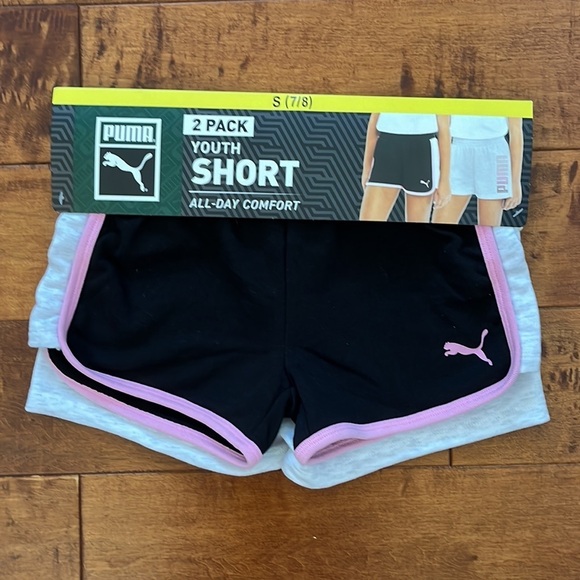 2pack Puma Shorts Girl Size S (7-8) New With Tag - Picture 5 of 7